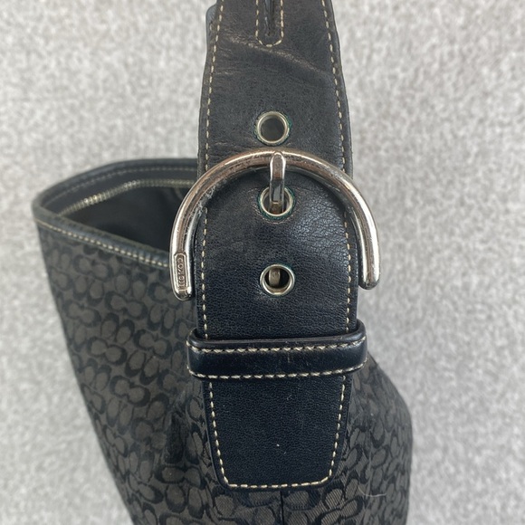 Vtg Coach Demi baguette fair condition monogram canvas Y2K mini bag logo 1460 - Picture 12 of 14